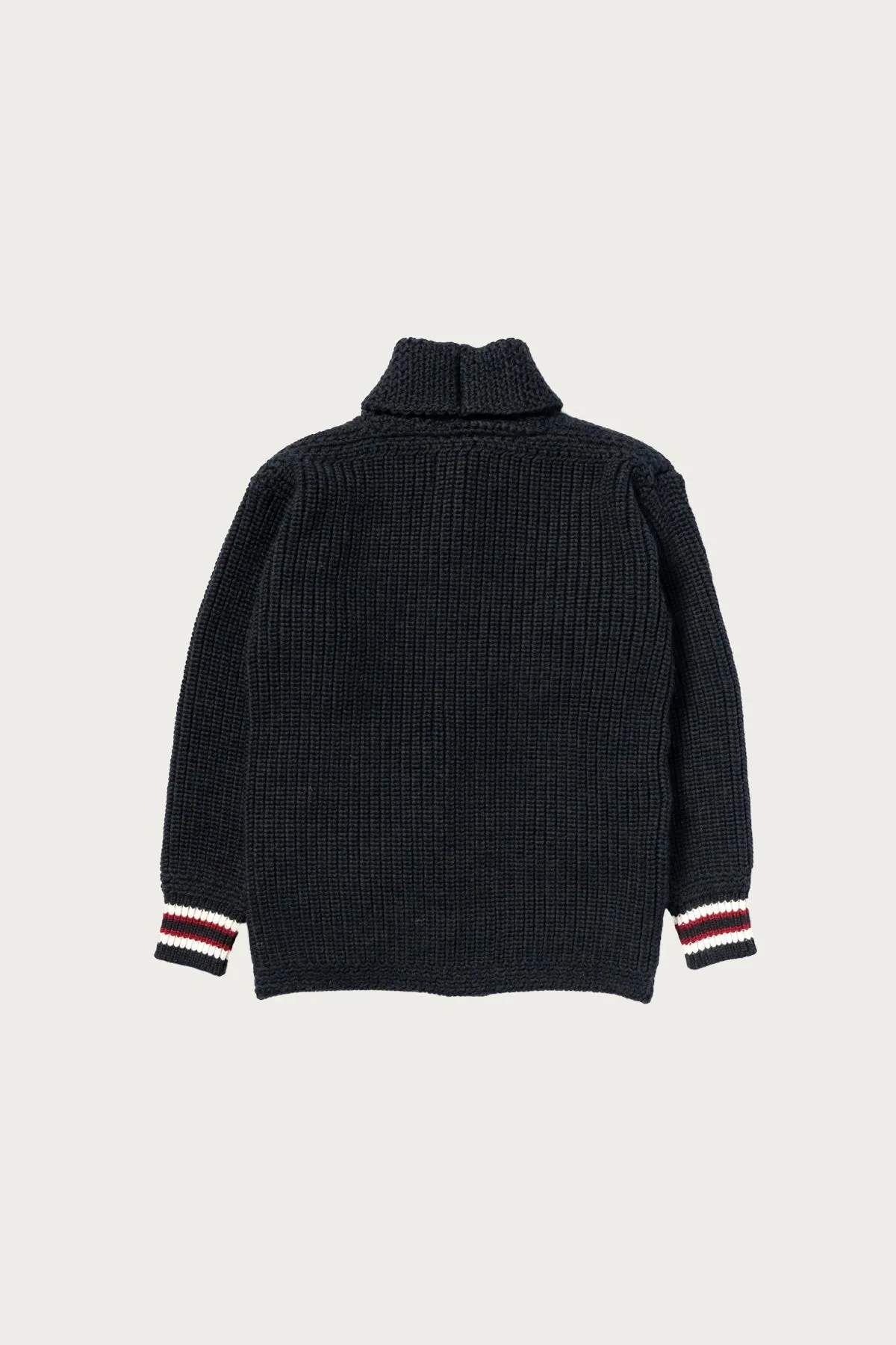 Striped Shawl Collar Cardigan - Charcoal sold by Canoe Club product image thumbnail 2
