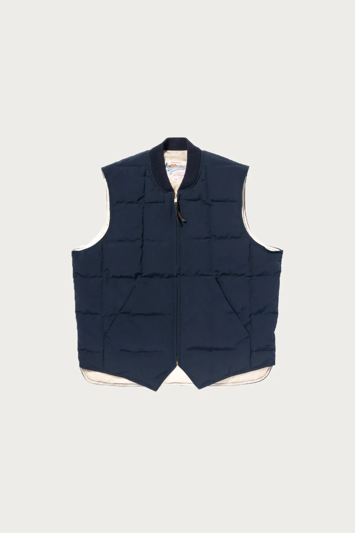 Cotton/Nylon Down Vest - Navy sold by Canoe Club