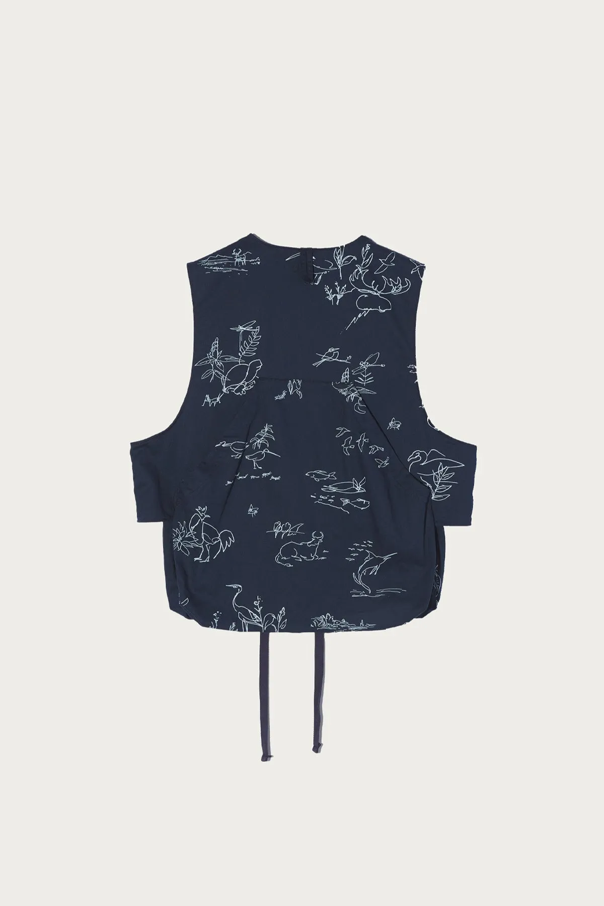 Fowl Vest - Navy Animal Print 6.5oz Flat Twill sold by Canoe Club product image thumbnail 2