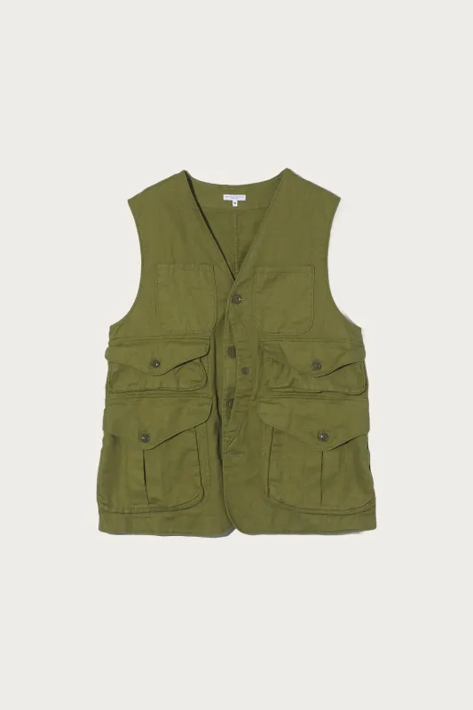 Hunting Jacket Vest - Olive CL Java Cloth sold by Canoe Club