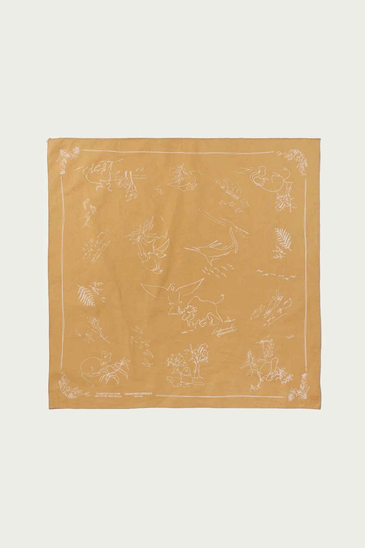 Printed Bandana - Khaki/Animal sold by Canoe Club