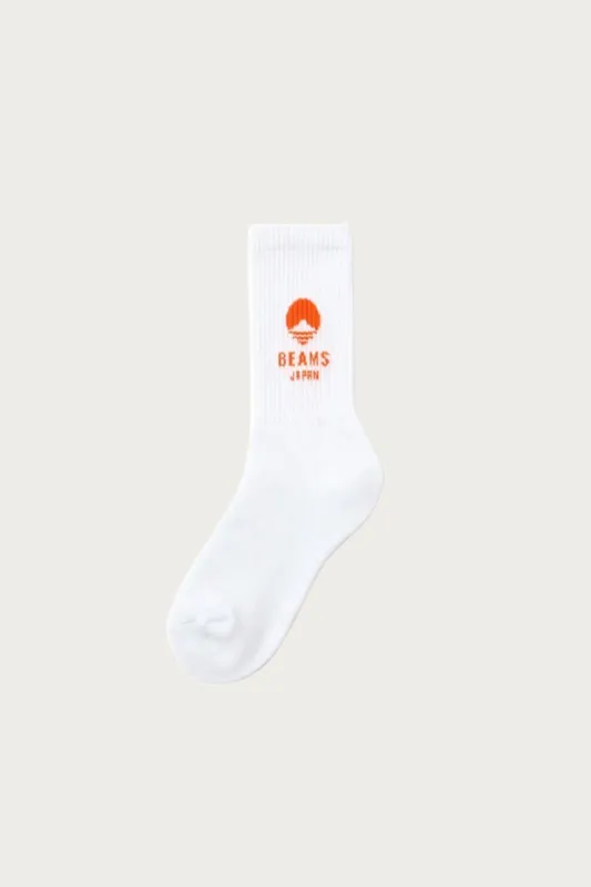Beams Logo Socks - White/Orange made by Canoe Club