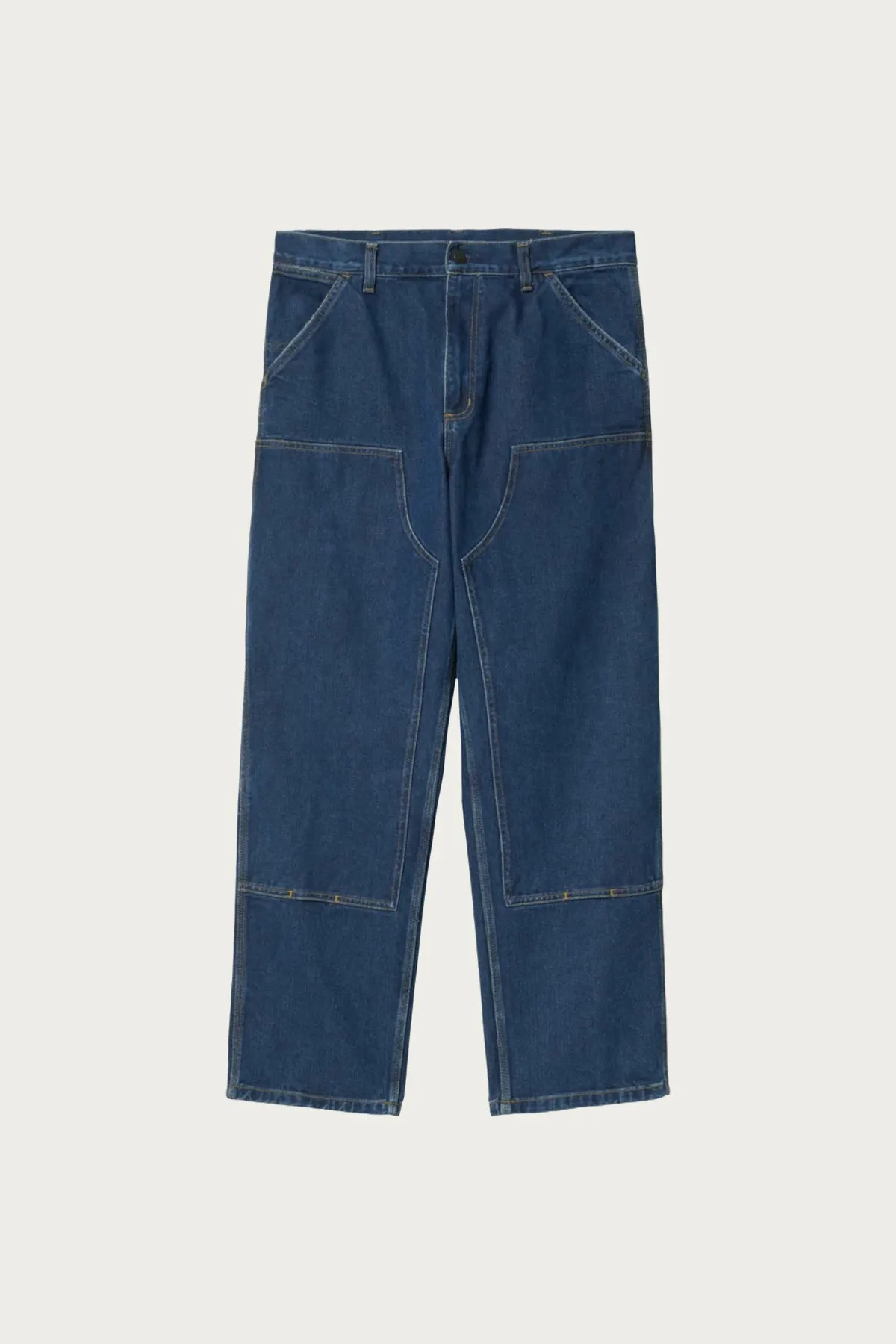 Double Knee Pant - Blue Stone Washed sold by Canoe Club