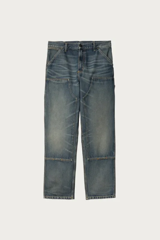 Double Knee Pant - Blue Used Worn Wash made by Carhartt