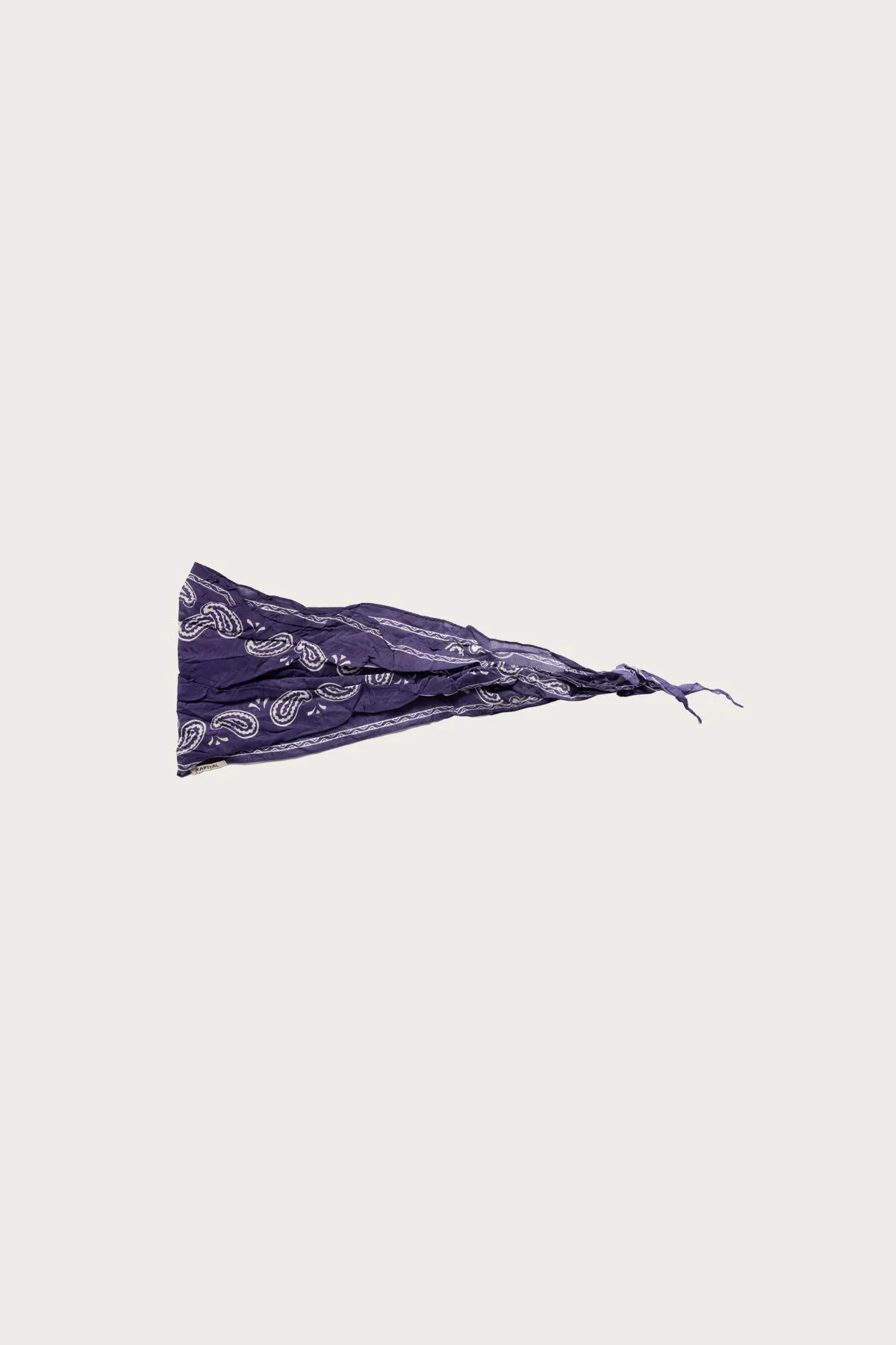 WASHER Crinkle Silk Neckerchief (PECOS Paisley) - Purple sold by Canoe Club