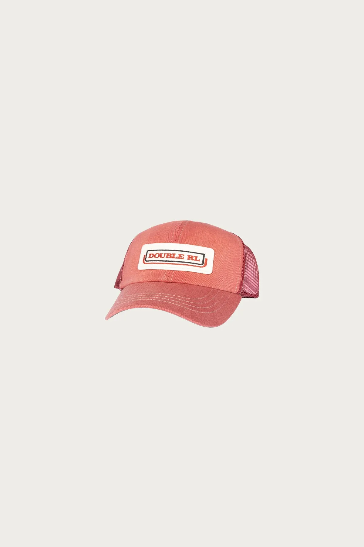 Logo-Patch Twill Trucker Cap - Faded Red sold by Canoe Club