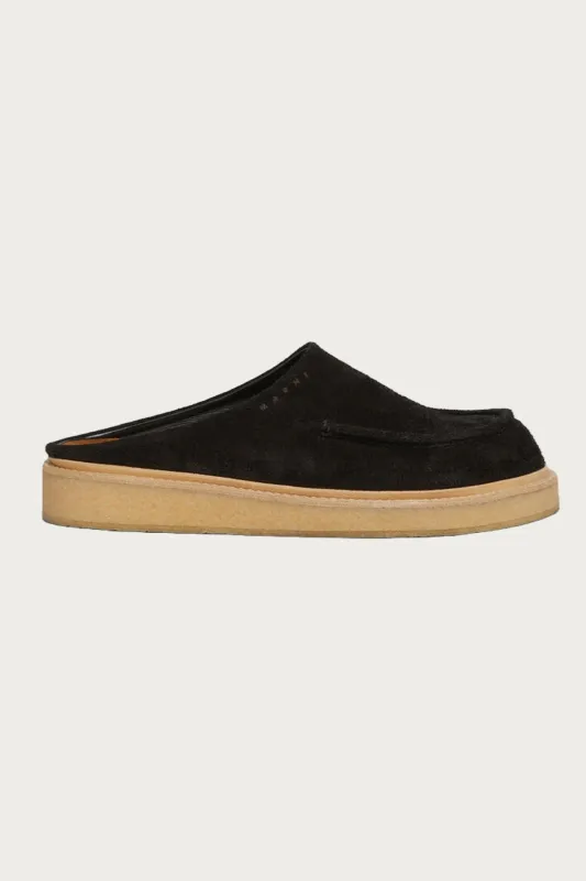 Suede Sabot - Black sold by Canoe Club