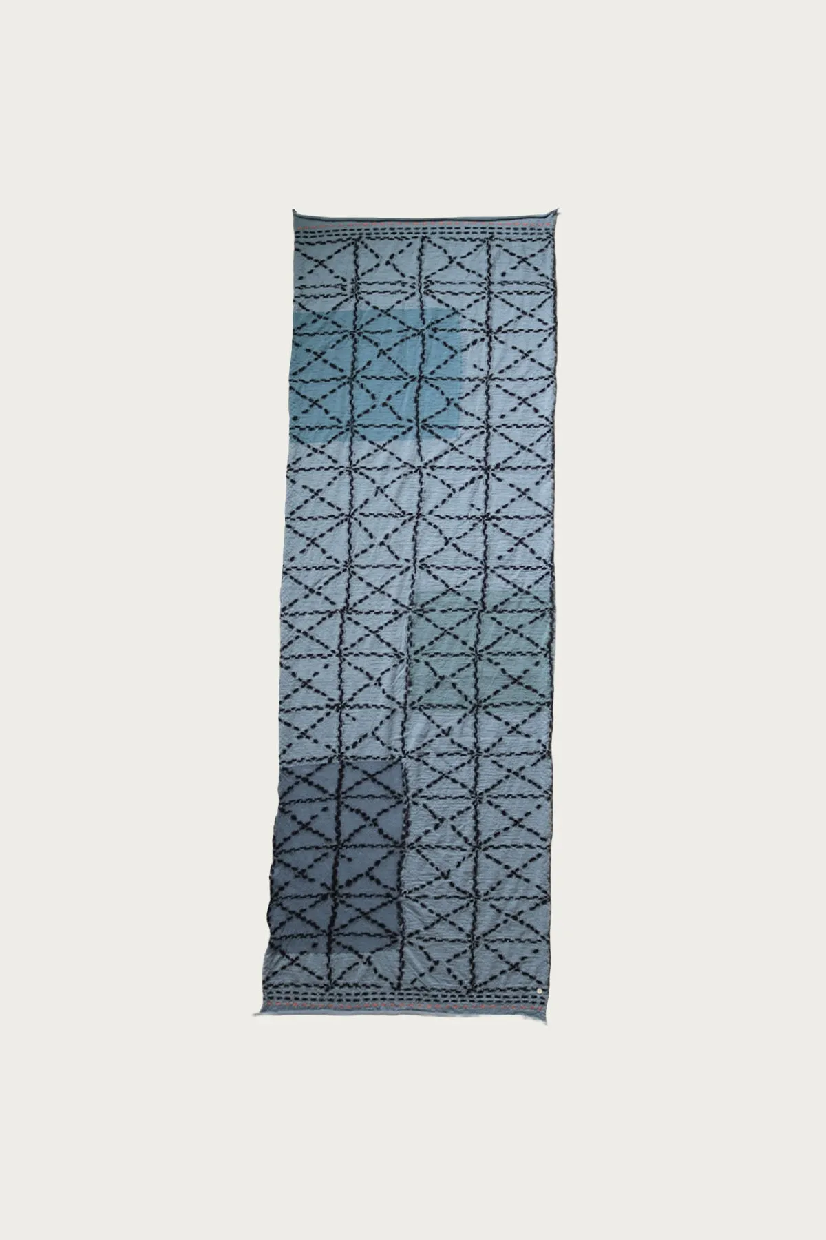 Fulling Wool Scarf SASHIKO - Sax sold by Canoe Club