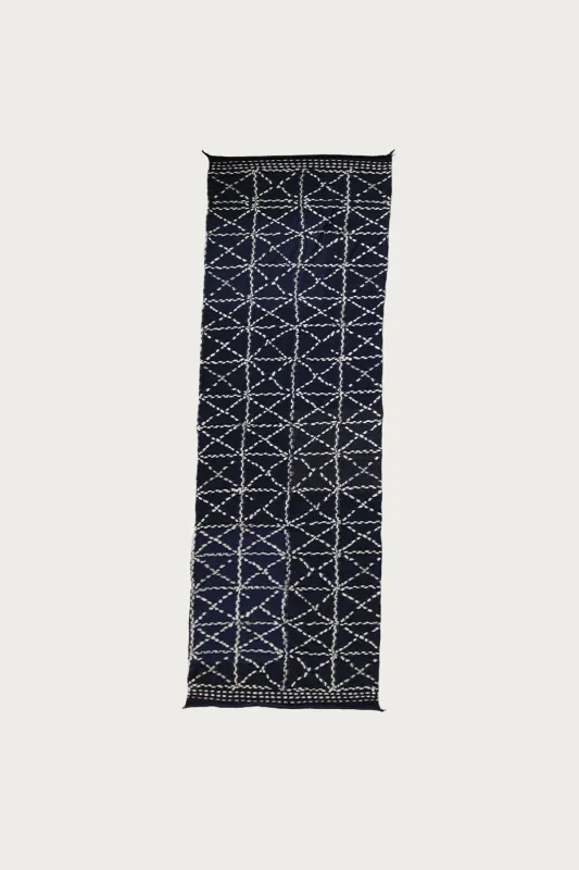 Fulling Wool Scarf SASHIKO - Navy made by Kapital