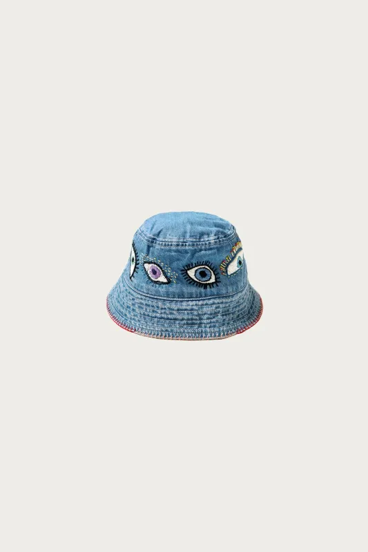12ozDenim Bucket Hat (SPEAKEASY) - Indigo made by Kapital