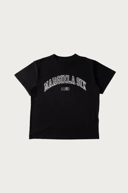 MM6 Logo Varsity Tee - Black sold by Canoe Club