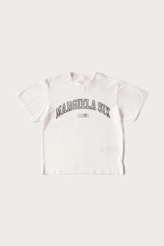 MM6 Logo Varsity Tee - White sold by Canoe Club