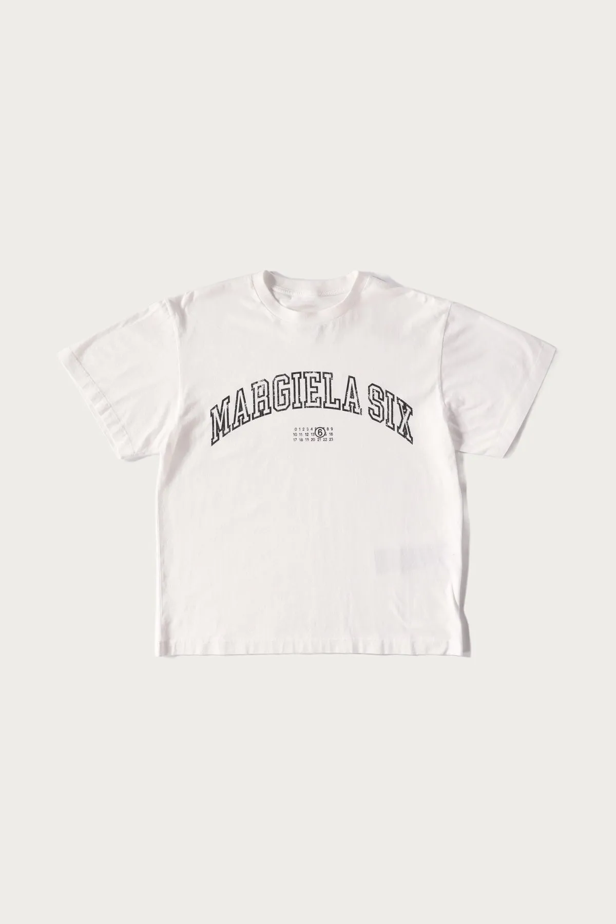 MM6 Logo Varsity Tee - White sold by Canoe Club