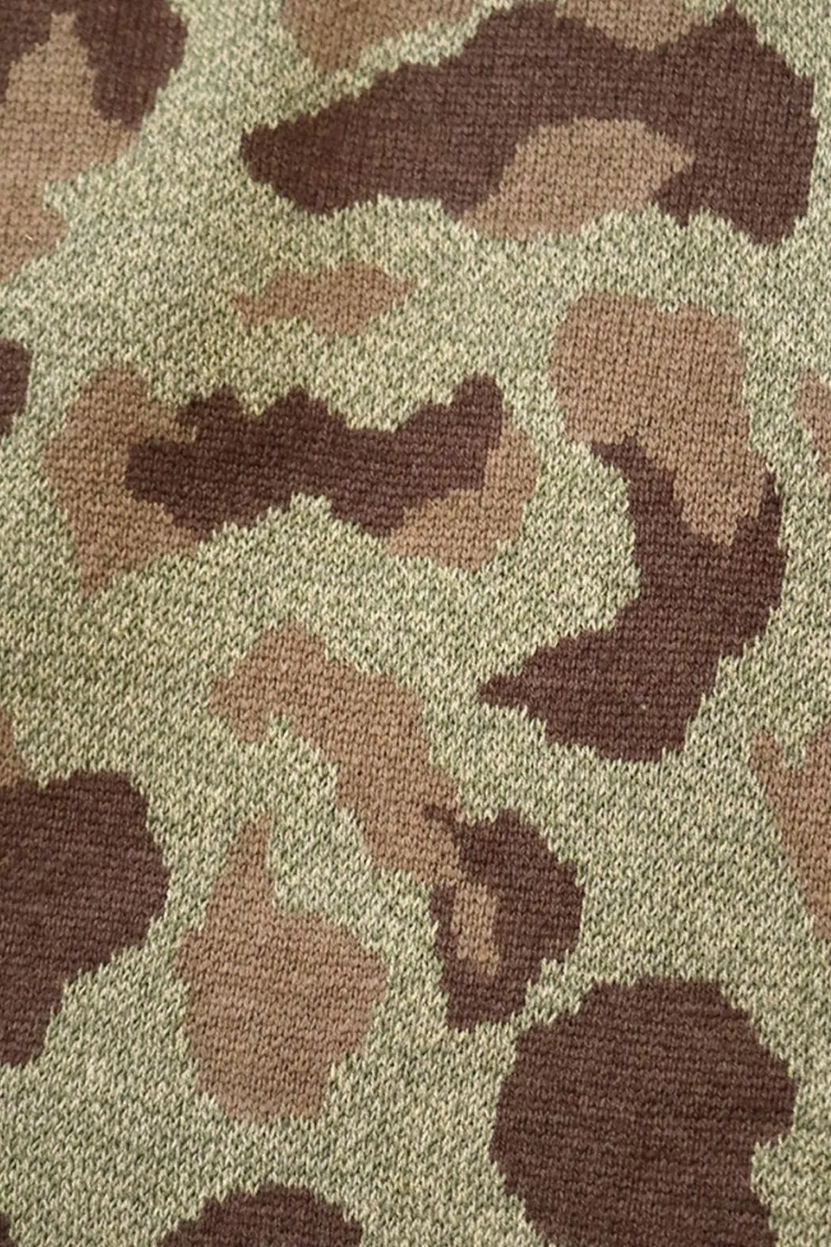 5G Camo Knit Vintage Crew Sweater - Khaki sold by Canoe Club product image thumbnail 4