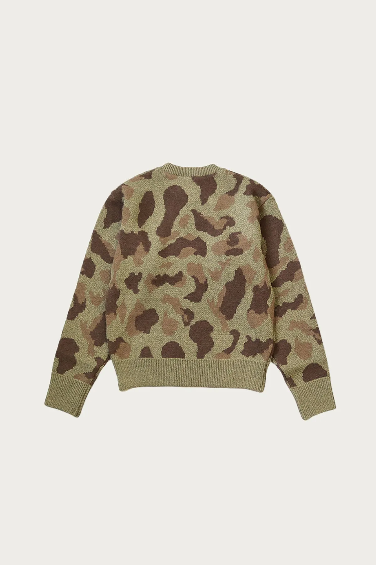 5G Camo Knit Vintage Crew Sweater - Khaki sold by Canoe Club product image thumbnail 2