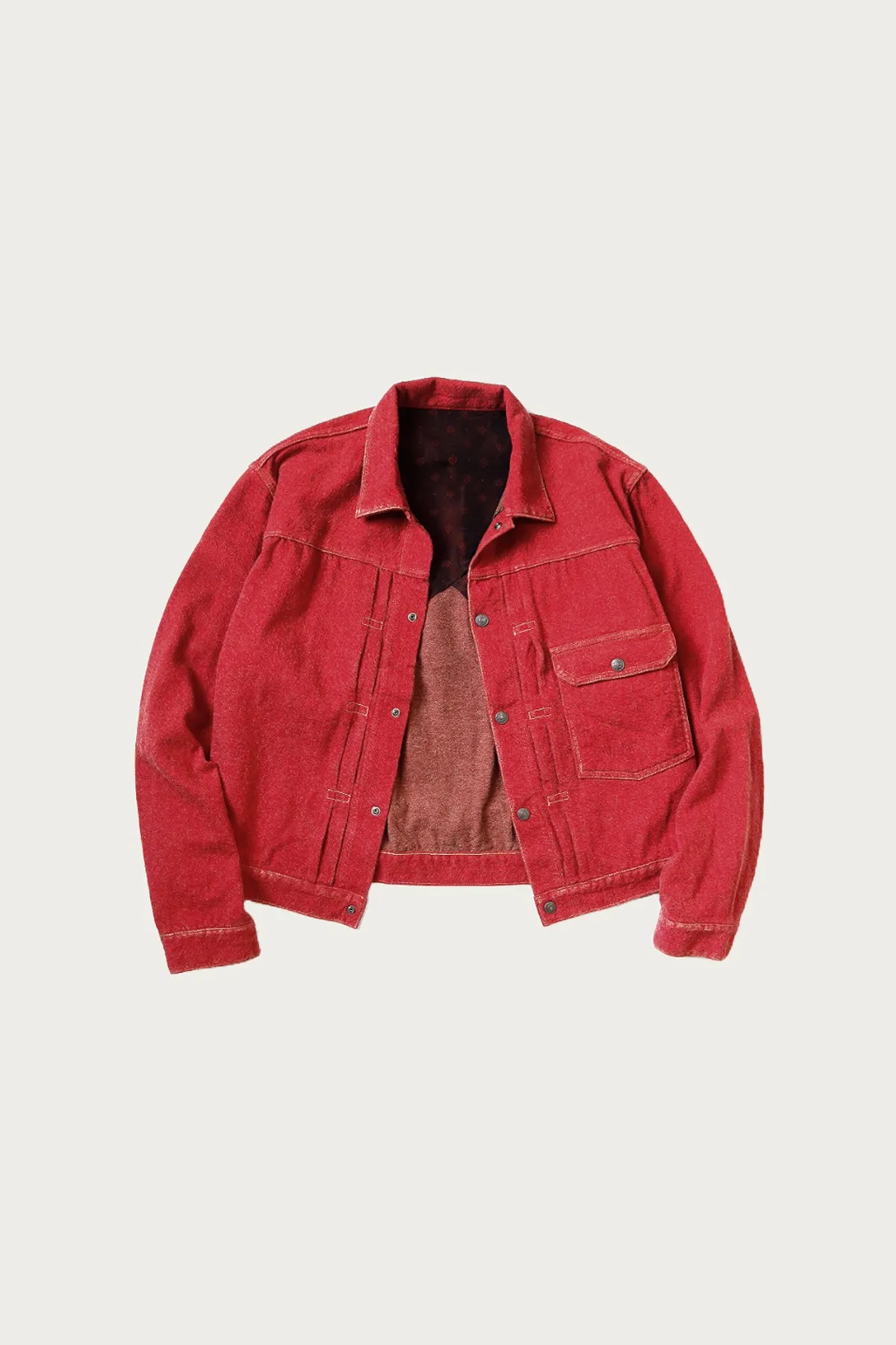 Twill Aging-Wool 1st JKT - Faded Red sold by Canoe Club