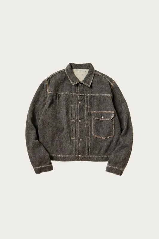 Twill Aging-Wool 1st JKT - Faded Charcoal sold by Canoe Club