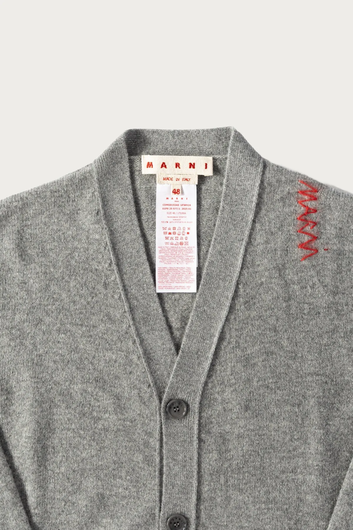 Light Shetland Cardigan - Neutral Gray sold by Canoe Club product image thumbnail 2