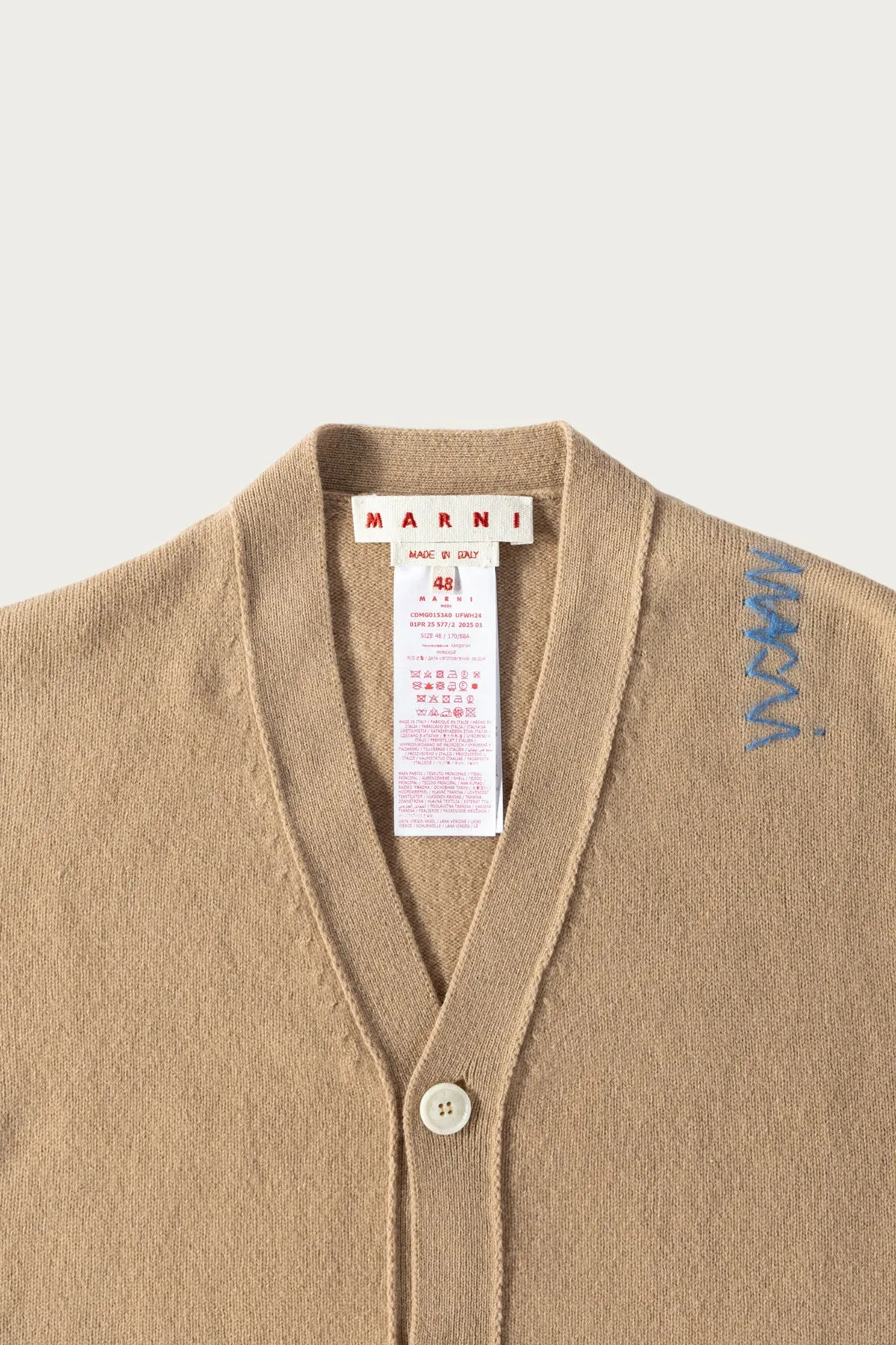 Light Shetland Cardigan - Winter Wheat sold by Canoe Club product image thumbnail 2