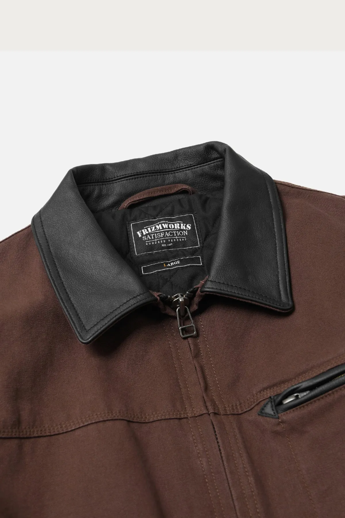 Heavy Canvas Destroyed Work Jacket - Brown sold by Canoe Club product image thumbnail 4