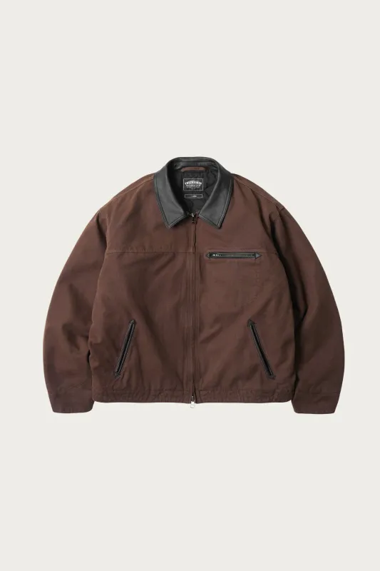 Heavy Canvas Destroyed Work Jacket - Brown made by FrizmWORKS