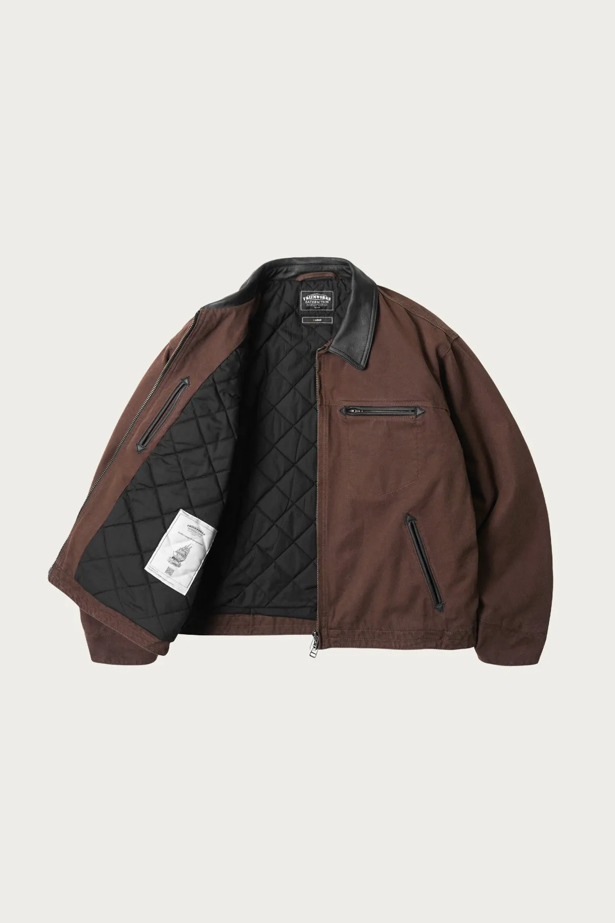 Heavy Canvas Destroyed Work Jacket - Brown sold by Canoe Club product image thumbnail 2