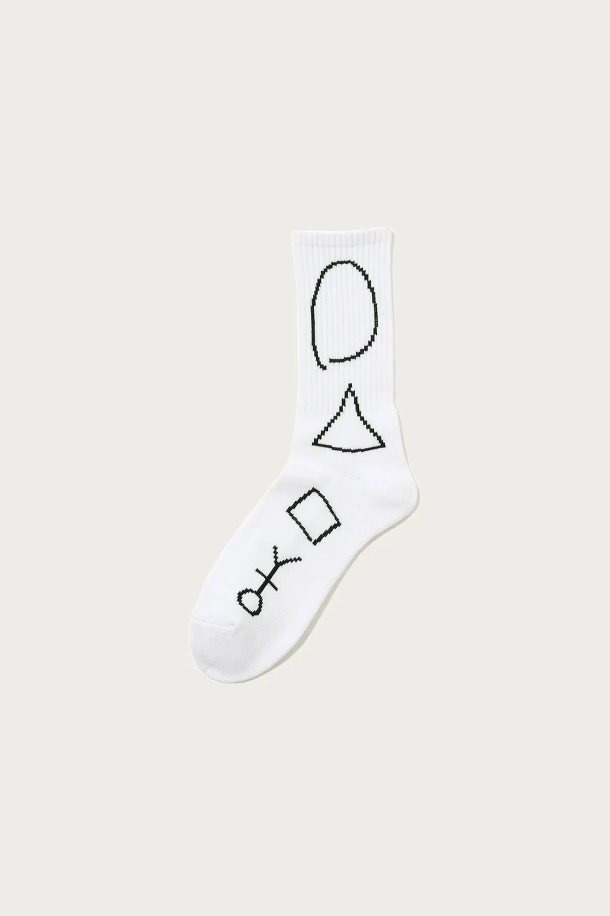 Himma x Tokyo Cultuart by Beams Socks - White sold by Canoe Club