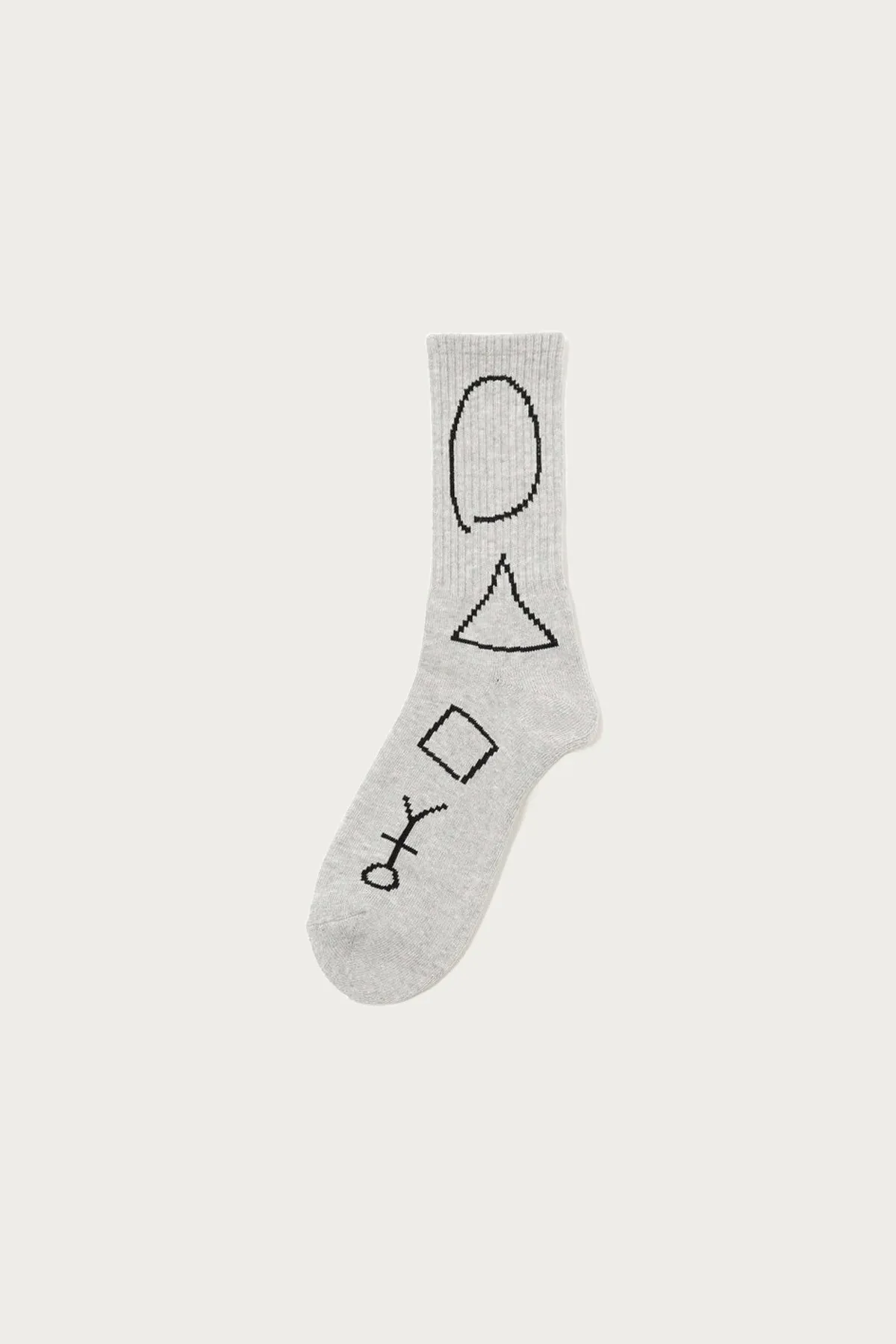 Himma x Tokyo Cultuart by Beams Socks - Grey sold by Canoe Club