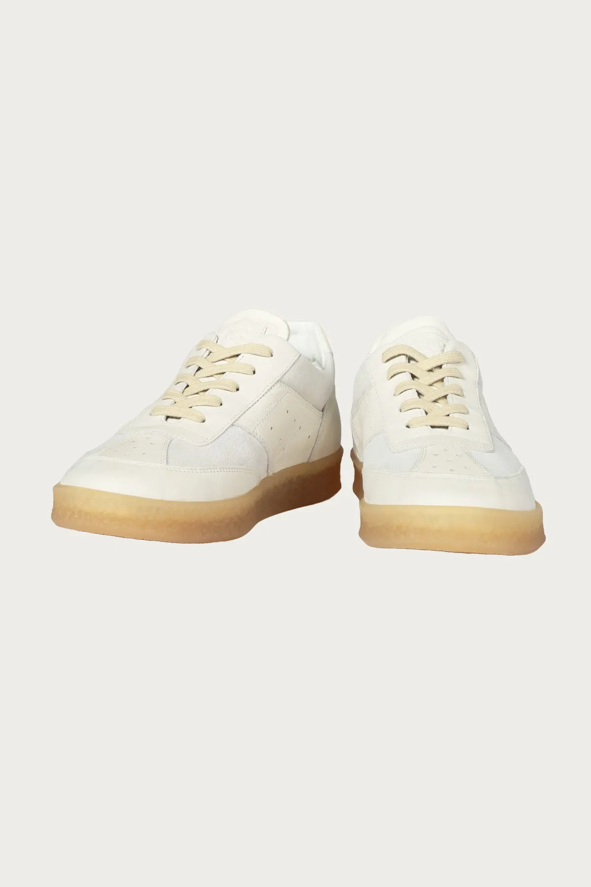 Leather 6 Court Sneakers - Off-White sold by Canoe Club product image thumbnail 2