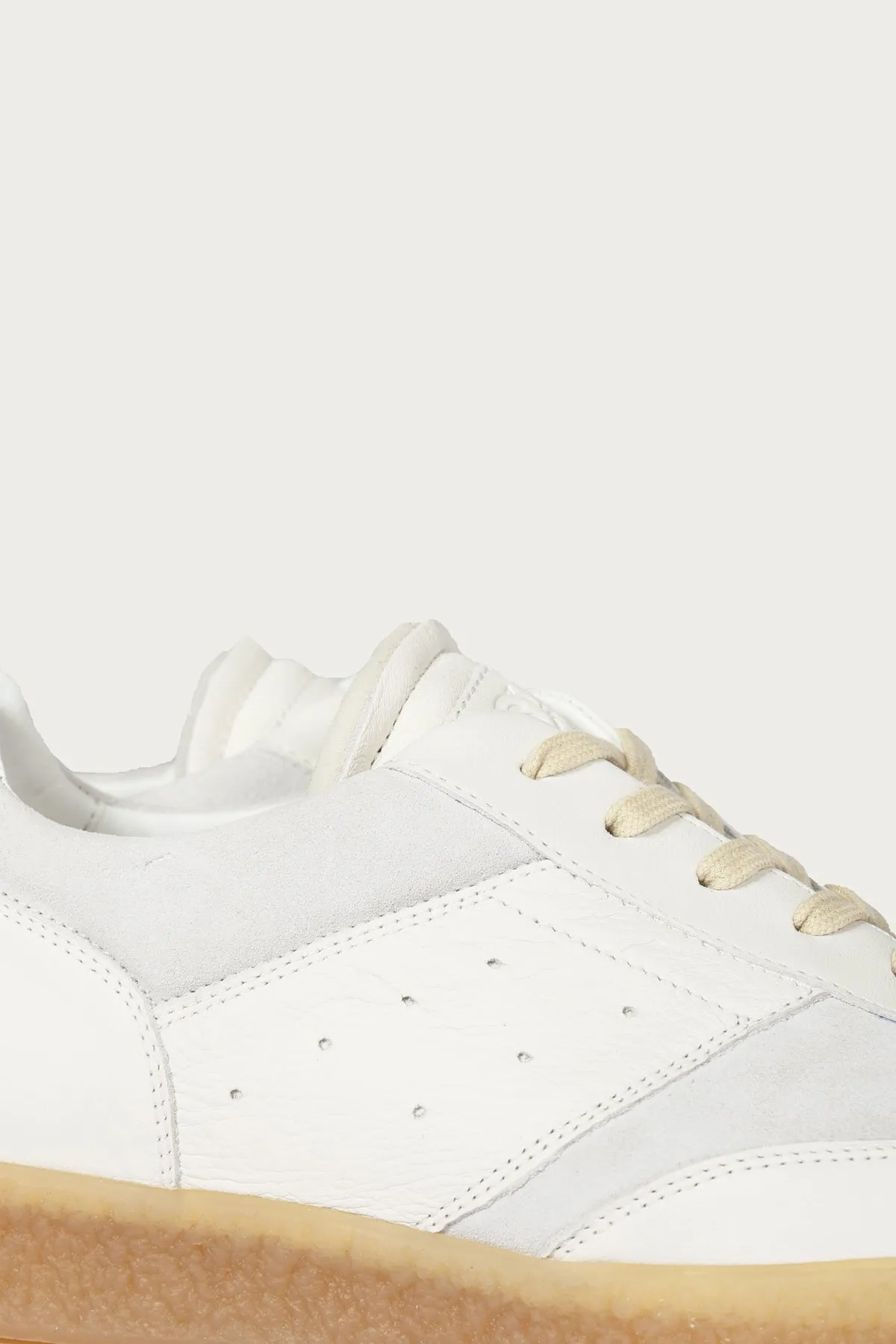Leather 6 Court Sneakers - Off-White sold by Canoe Club product image thumbnail 4