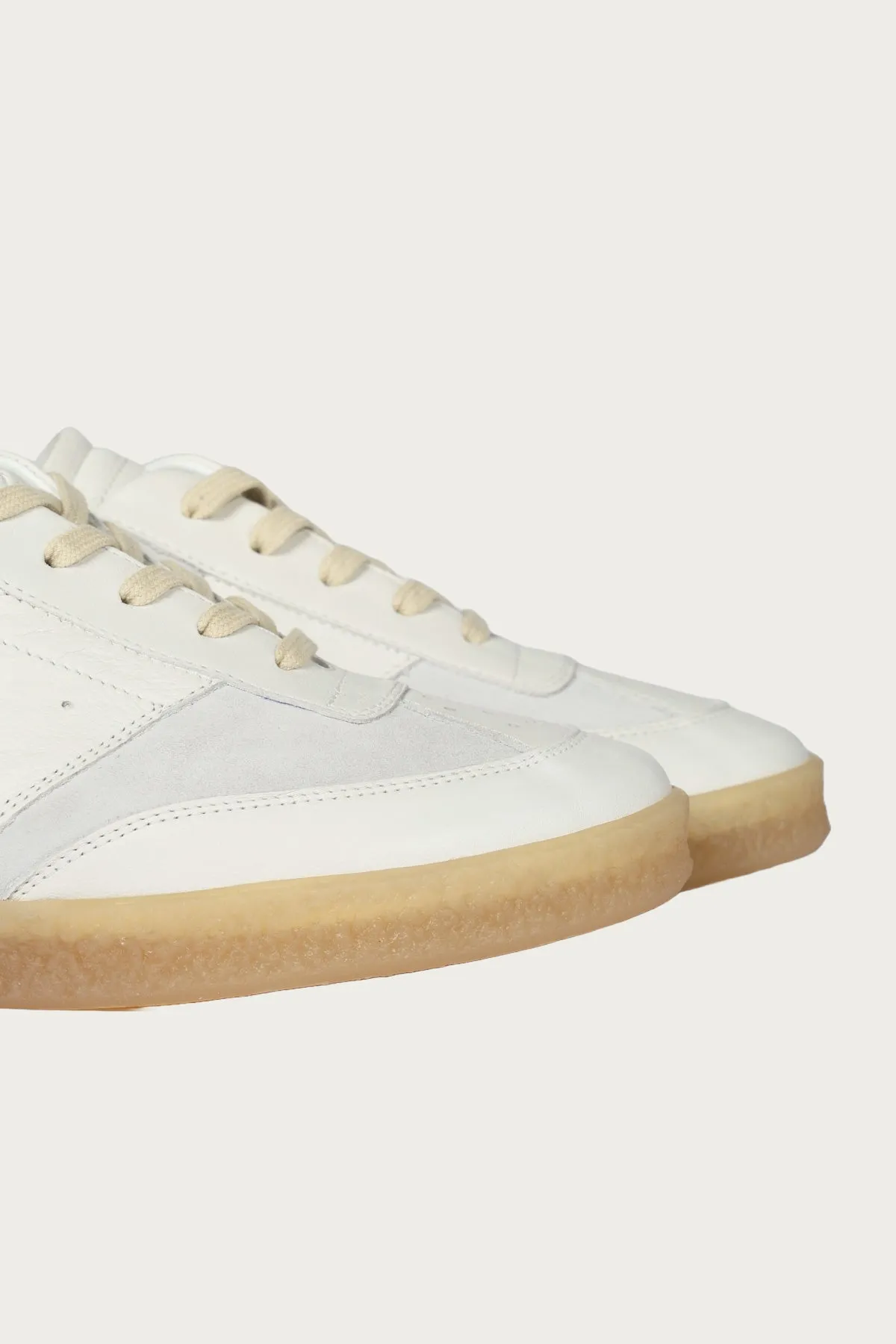 Leather 6 Court Sneakers - Off-White sold by Canoe Club product image thumbnail 3