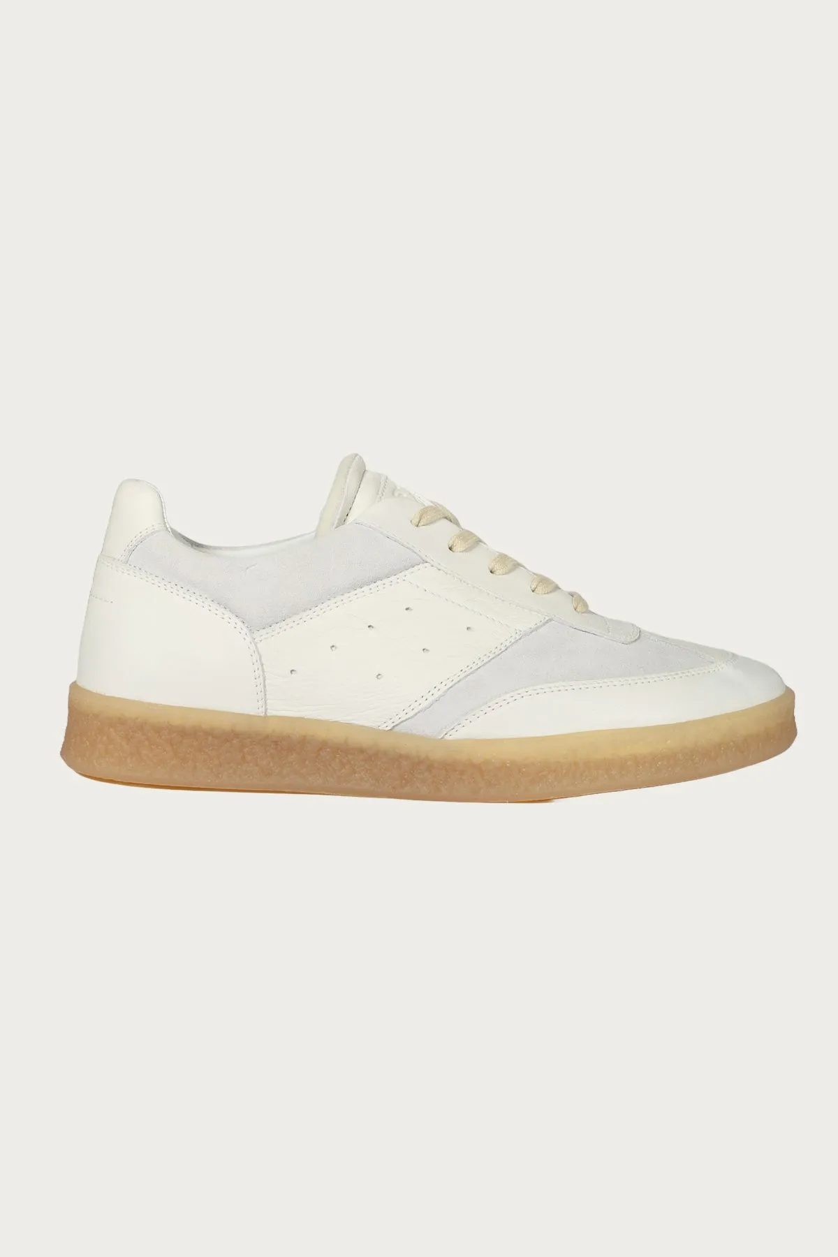 Leather 6 Court Sneakers - Off-White sold by Canoe Club