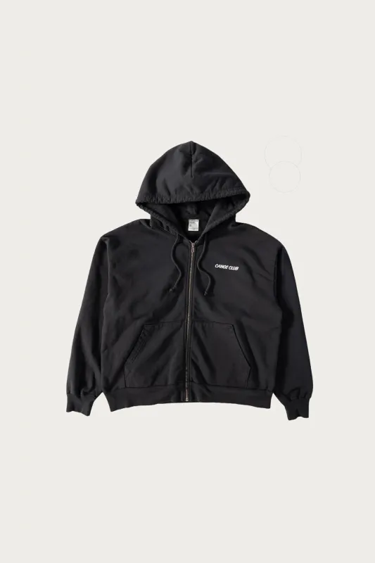 Logo Zip Hoodie - Graphite made by Canoe Club