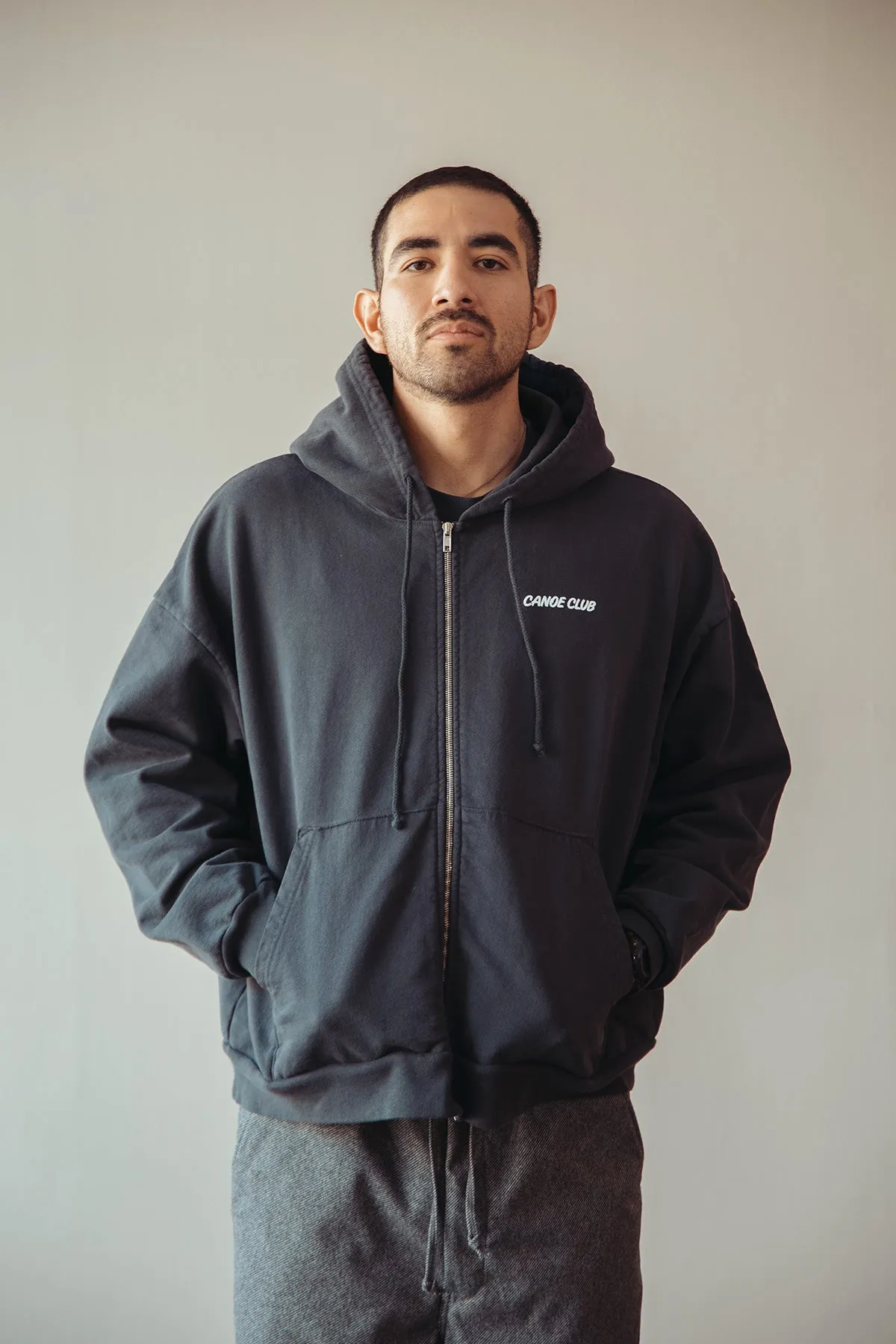 Logo Zip Hoodie - Graphite sold by Canoe Club product image thumbnail 2