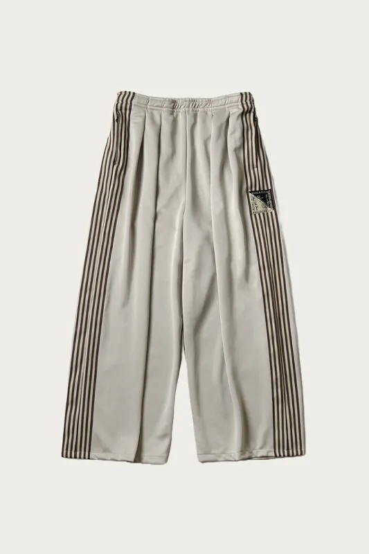 Smooth Jersey Stantman&woman Baggy Truck Pants (Banner Stripe) - Beige made by Kapital