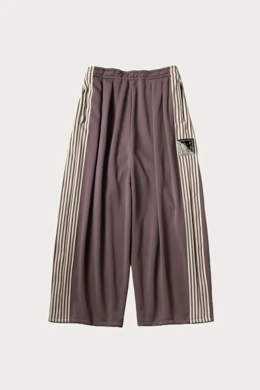 Smooth Jersey Stantman&woman Baggy Truck Pants (Banner Stripe) -  Light Brown made by Kapital