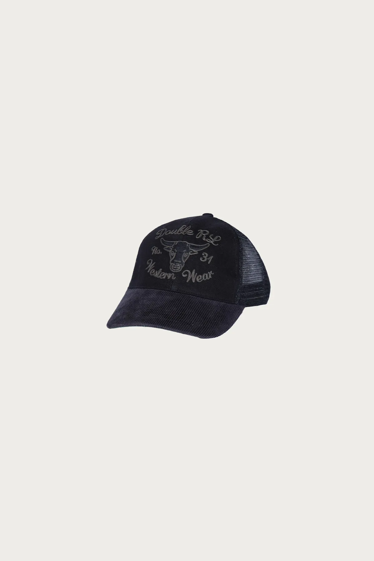 Embroidered Denim Trucker Cap - Black sold by Canoe Club