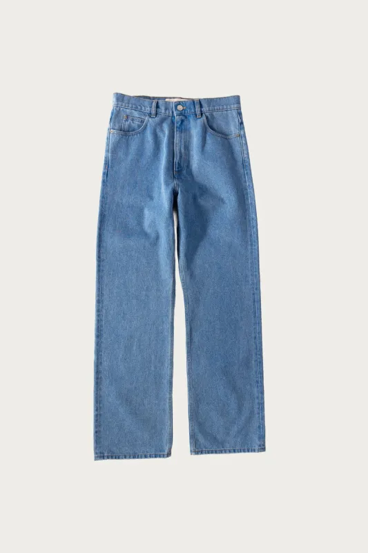 Bleached Coated Organic Denim - Cobalt made by Marni