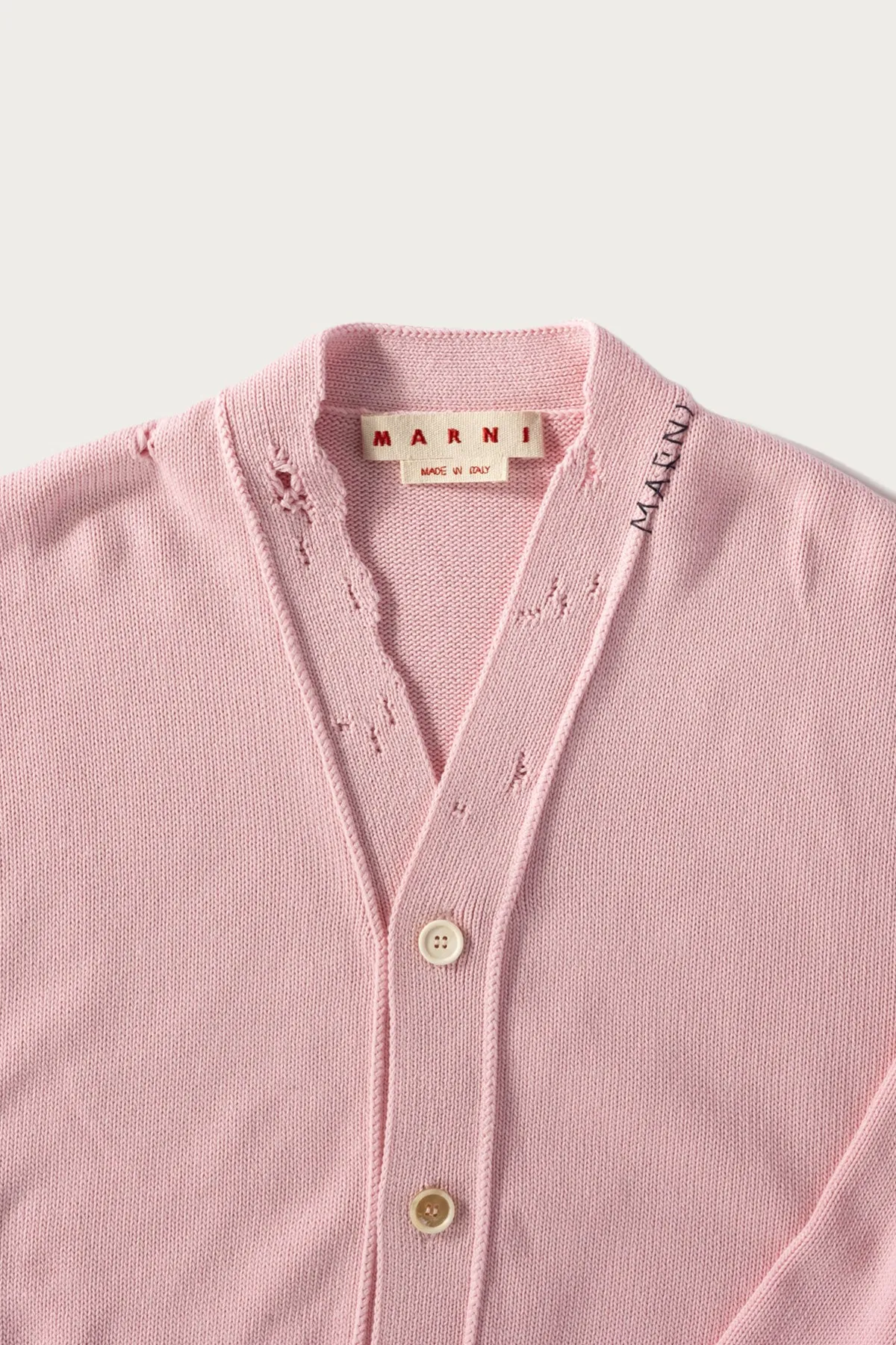 Disheveled Cotton Cardigan - Pink Gummy sold by Canoe Club product image thumbnail 2