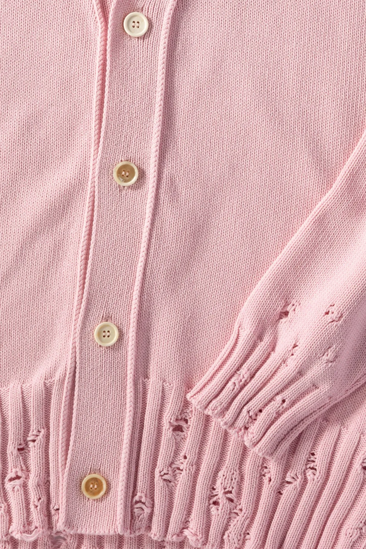 Disheveled Cotton Cardigan - Pink Gummy sold by Canoe Club product image thumbnail 3