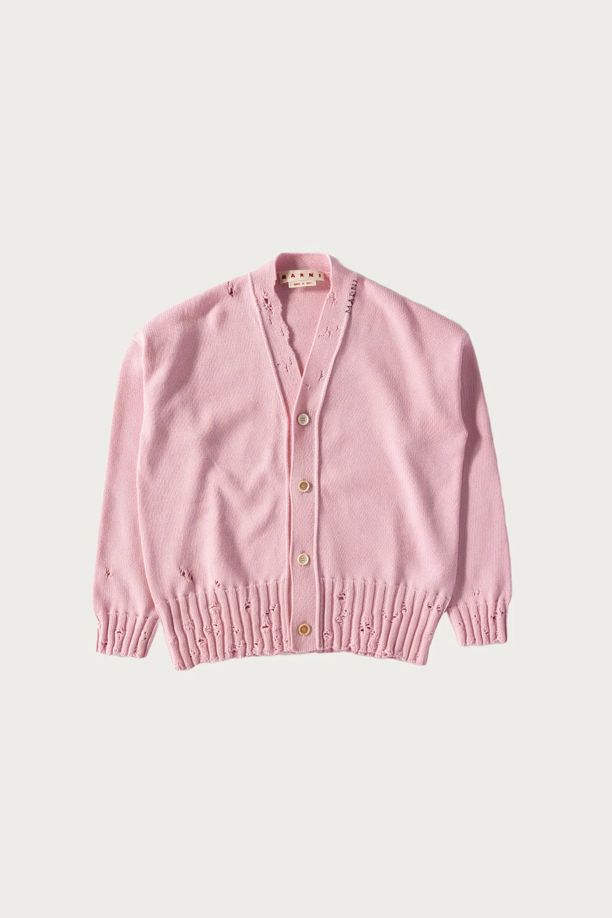 Disheveled Cotton Cardigan - Pink Gummy sold by Canoe Club