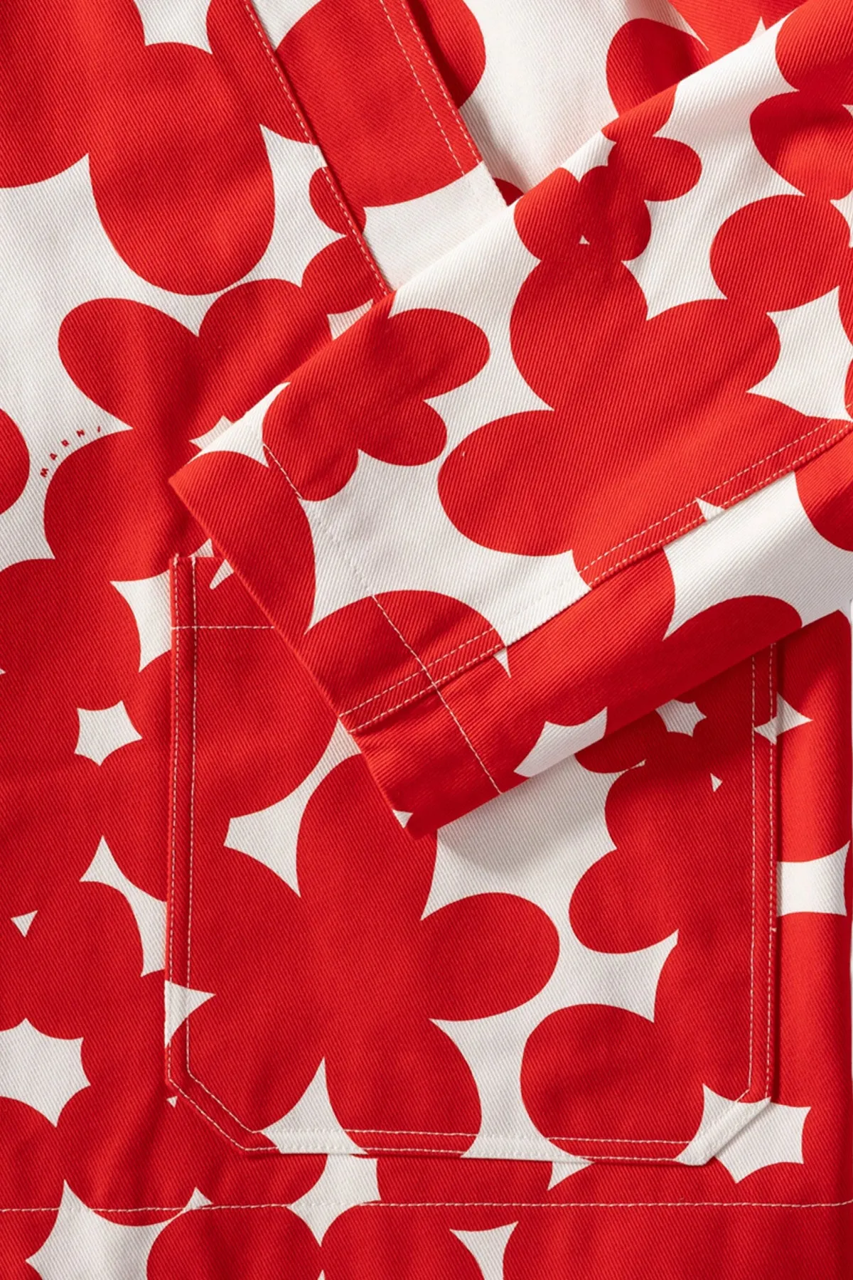 Dillies Flower Motif Jacket - Red/White sold by Canoe Club product image thumbnail 3