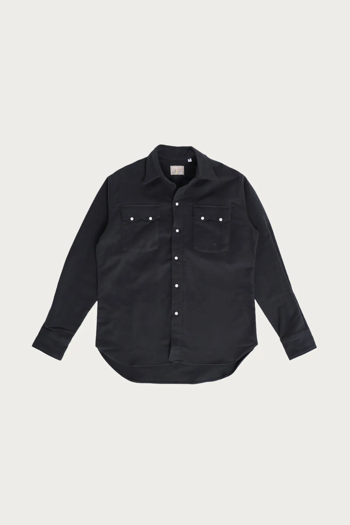 Moleskin Pearl Snap Shirt - Graphite sold by Canoe Club