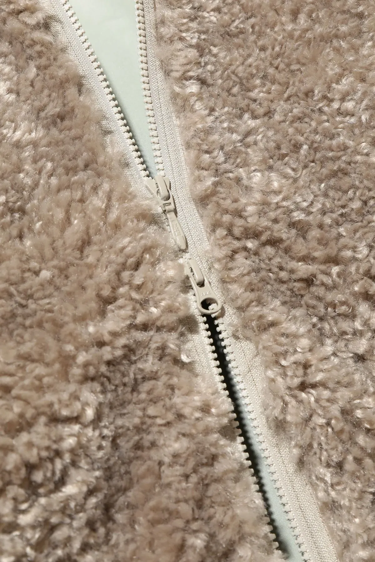 S. C. Fur Jacket - Beige Poly Curly Fur sold by Canoe Club product image thumbnail 2