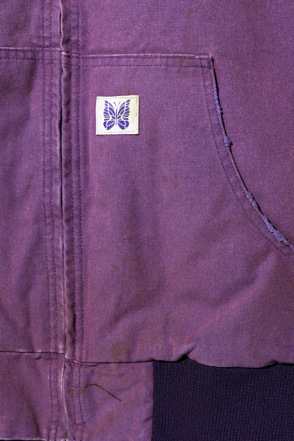 Zipped Work Hoodie - Purple 11oz Cotton Oxford sold by Canoe Club product image thumbnail 3