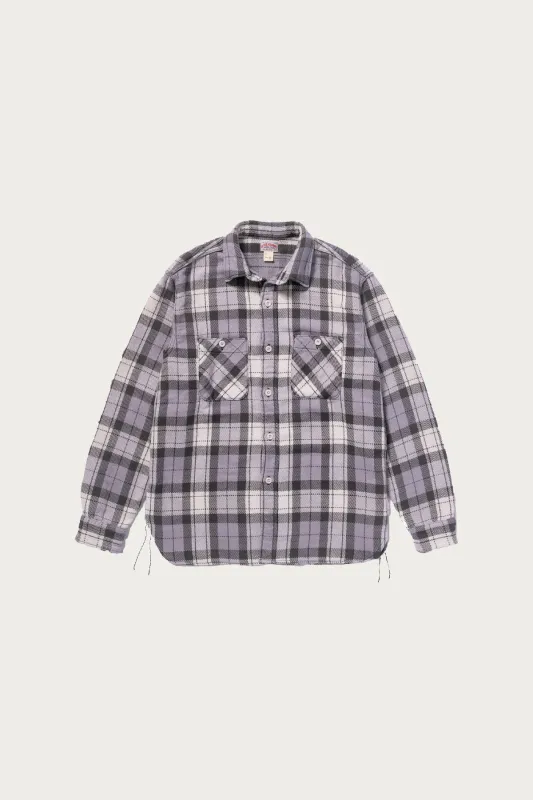 8HU Block Check Summer Flannel Shirt - Black/Grey made by The Real McCoy's