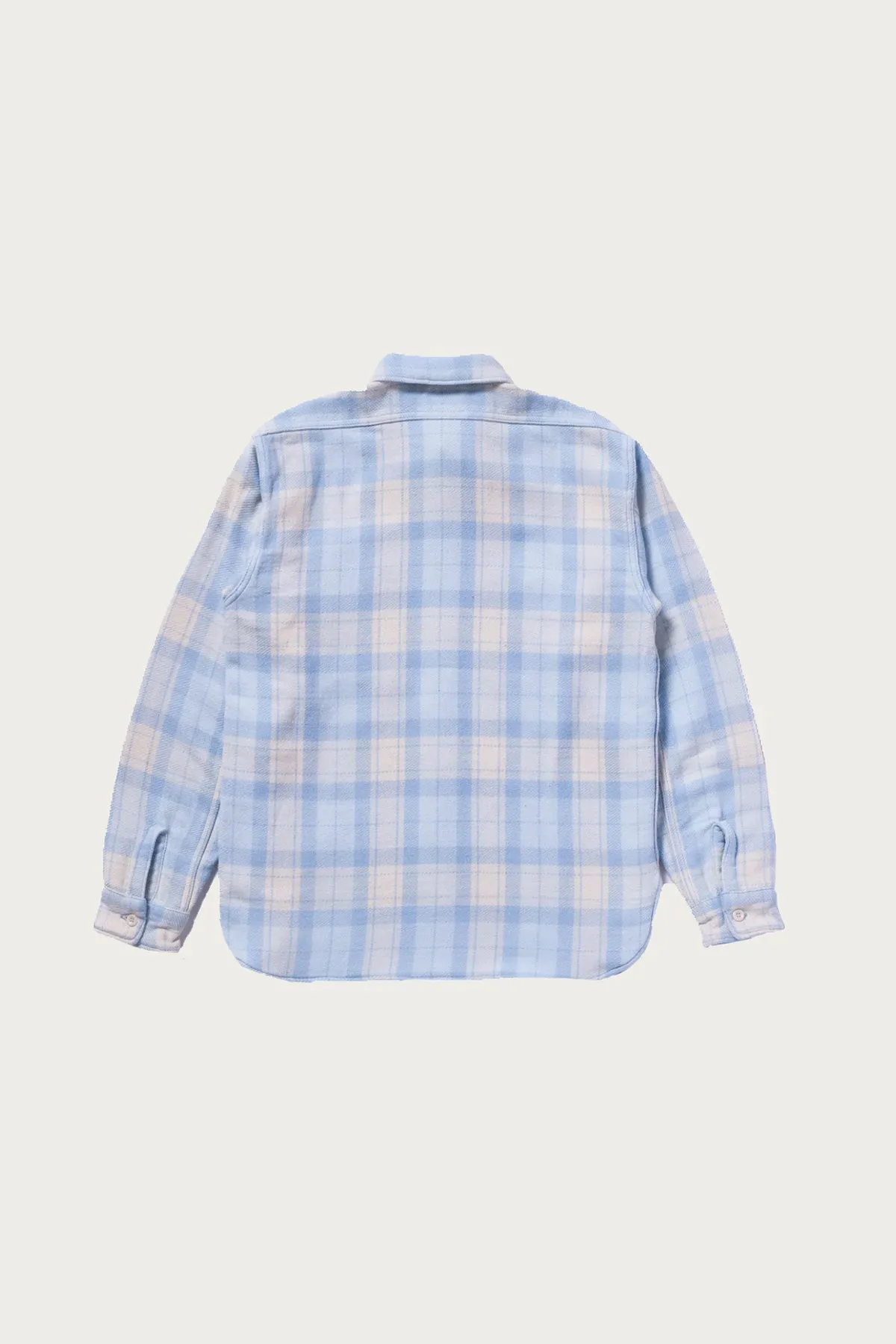 8HU Block Check Summer Flannel Shirt - White/Blue sold by Canoe Club product image thumbnail 2