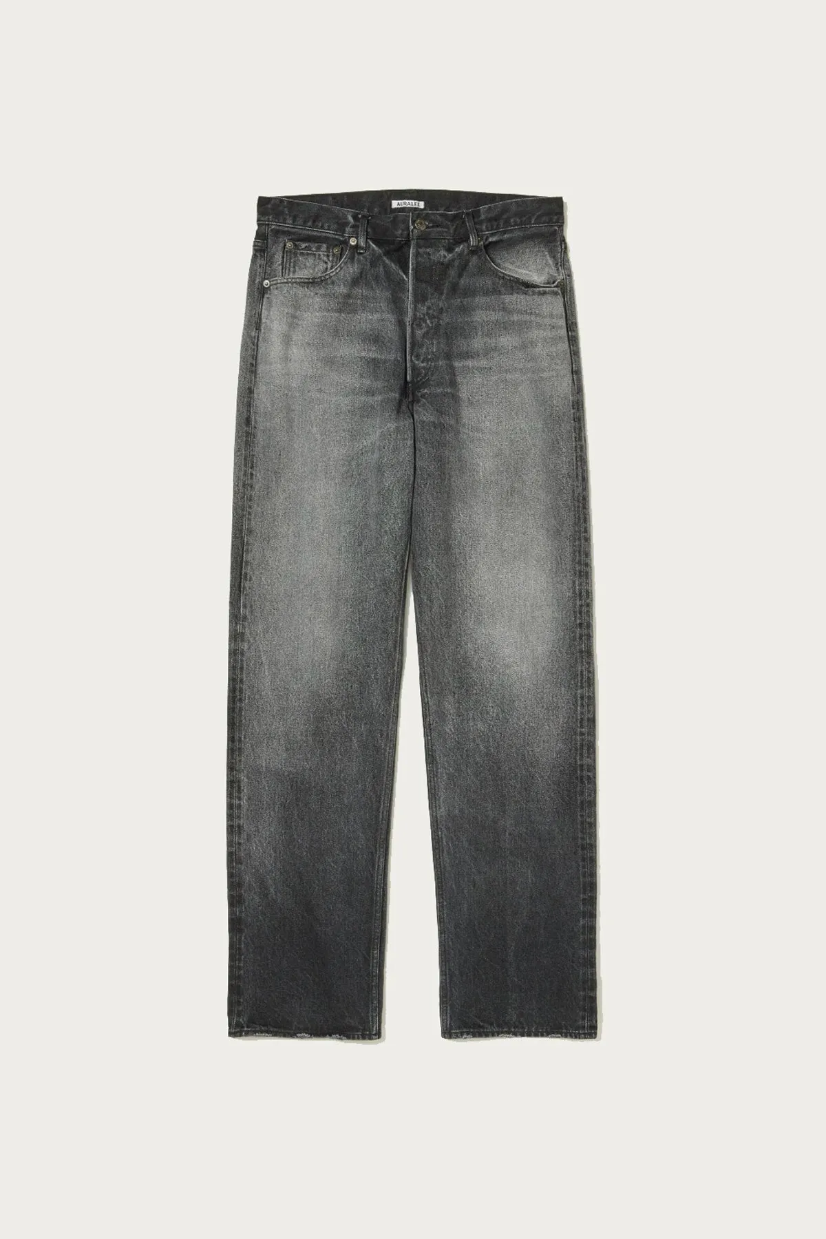 Selvedge Faded Heavy Denim Wide Pants - Faded Black sold by Canoe Club