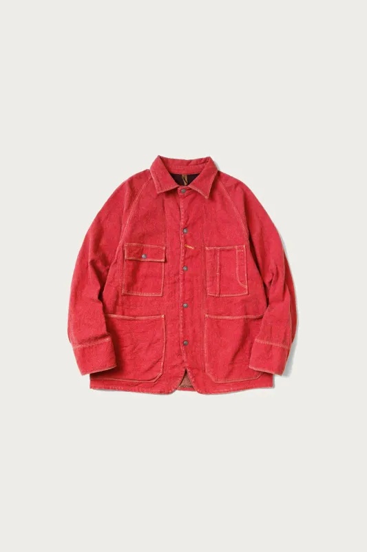 Twill Aging-Wool CACTUS Coverall - Red sold by Canoe Club