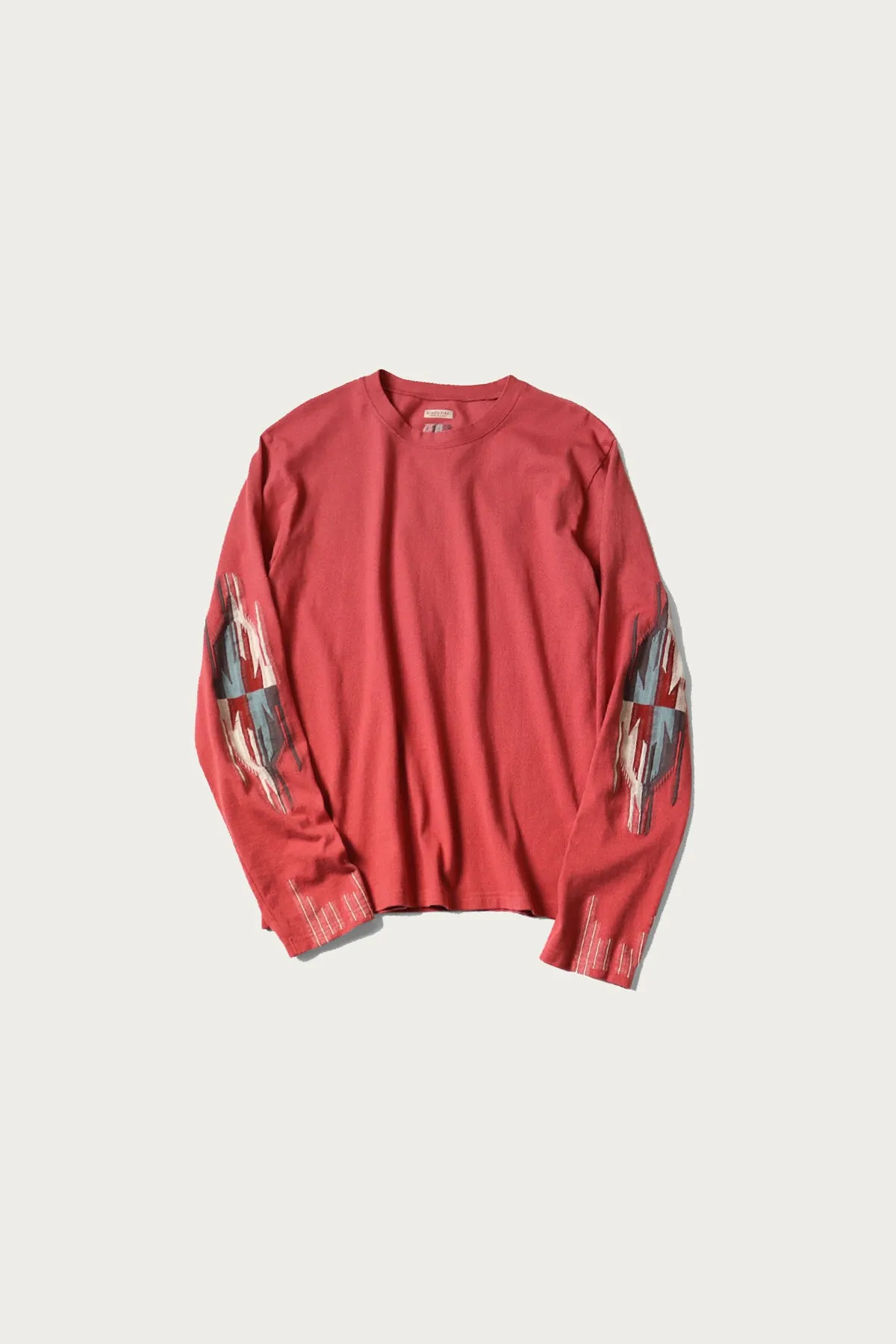 Ortega Jersey Crew Long Sleeve T - Red sold by Canoe Club